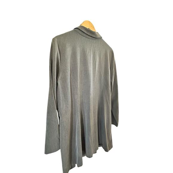 Agenda Gray Long Sleeve, One Button, Long Blazer sz 1x - Picture 9 of 10